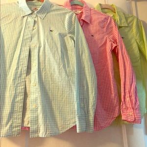 Vineyard Vines Gingham like new shirts.